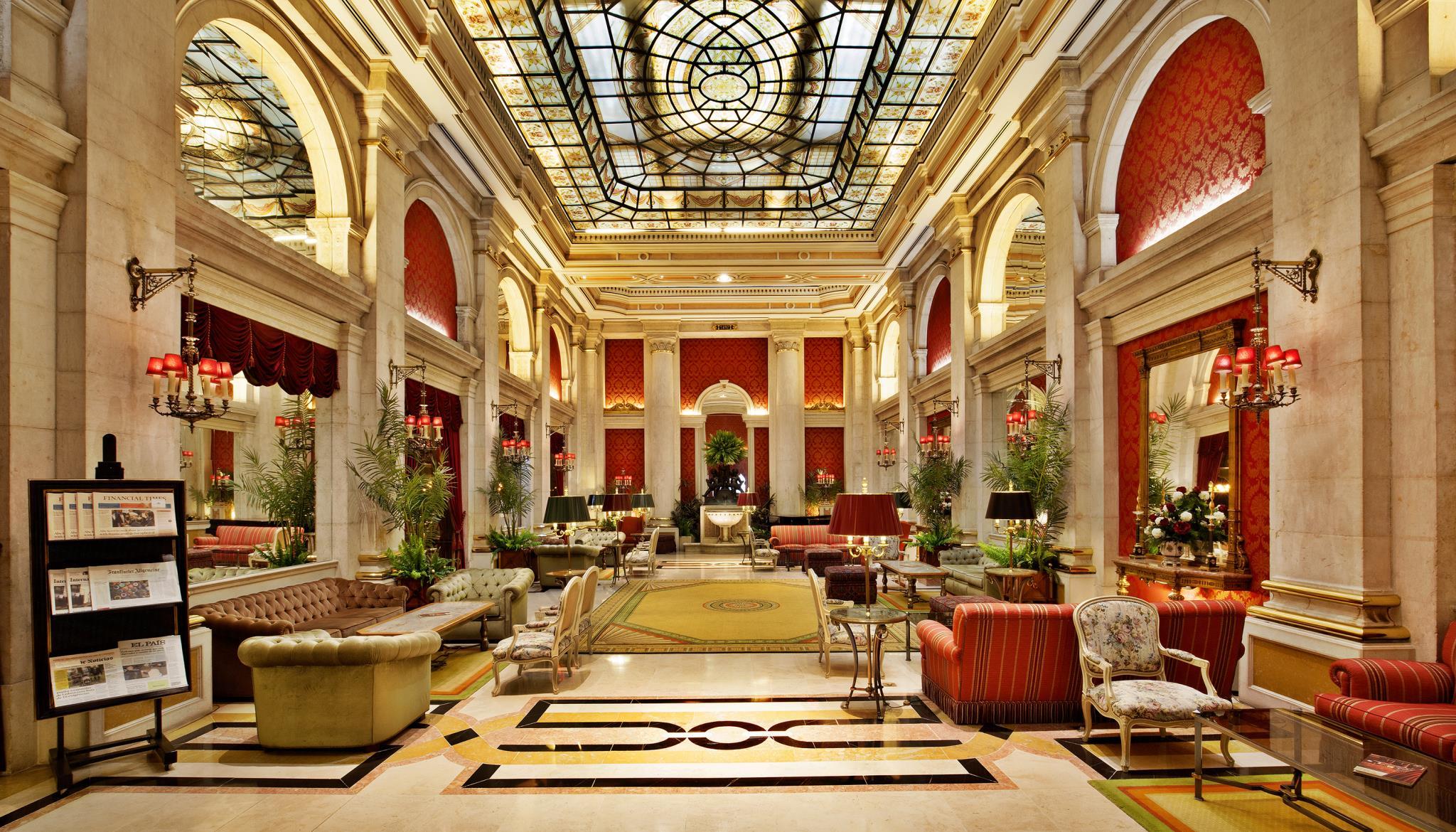 Hotel Avenida Palace Lisabona Exterior foto Lobby